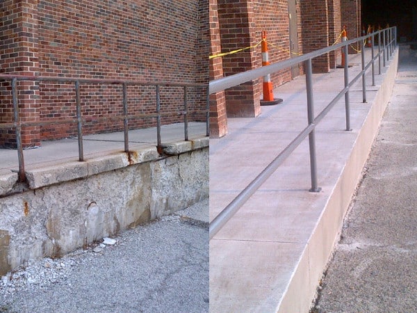 Repaired a public sidewalk: Before and After look