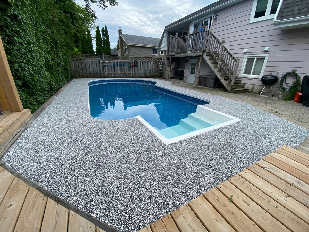 Rubaroc Rubber Pool Decks - Tulsa Concrete Contractors